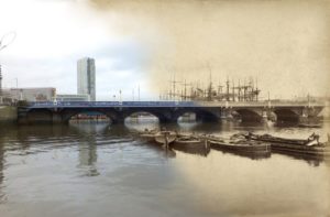 Queen’s Bridge, Belfast: 1888 & 2014.